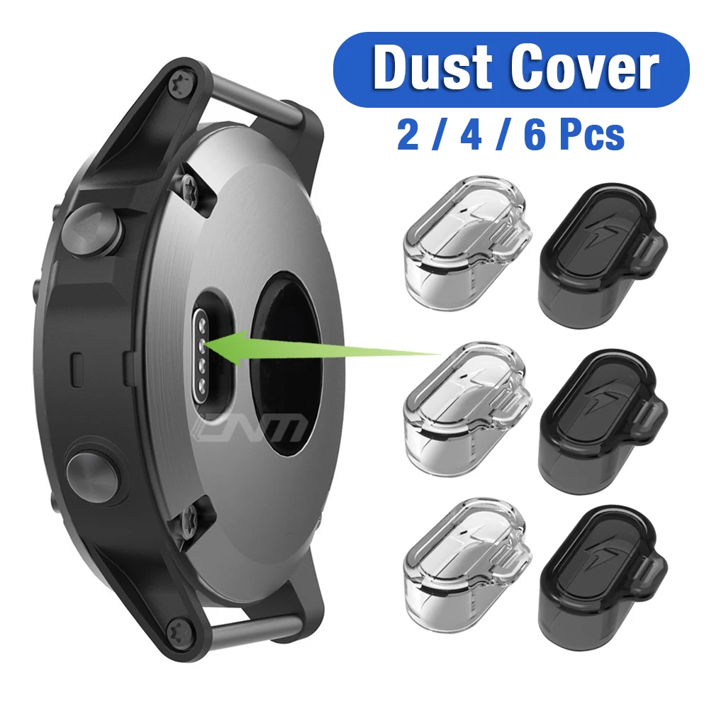6Pcs Silicone Dustproof Charger Port Protector Dust Plug For Garmin Fenix 5S/5/5 