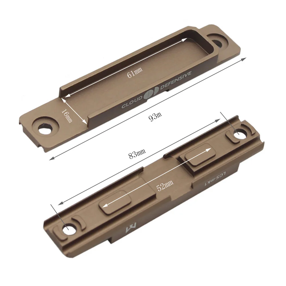 ELEMENTS GEAR Taktische Fernbedienung Schalter Montage Slot M-LOK Schiene CNC M300 M600 Taschenlampe DBAL-A2 Druck Pad Schalter Zubehör – Detail 4