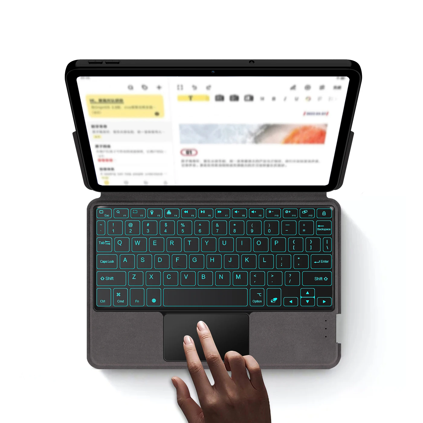 Illuminated Keyboard Case with Trackpad for 9.7 Tablet - Protective Cover