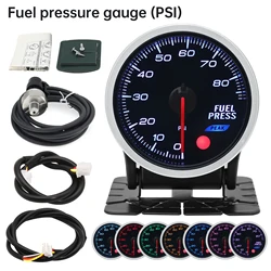 Universal Racing Car Multi-Color Gauge for Oil Pressure, Water Temp, and Turbo Boost (Fuel Press PSI)