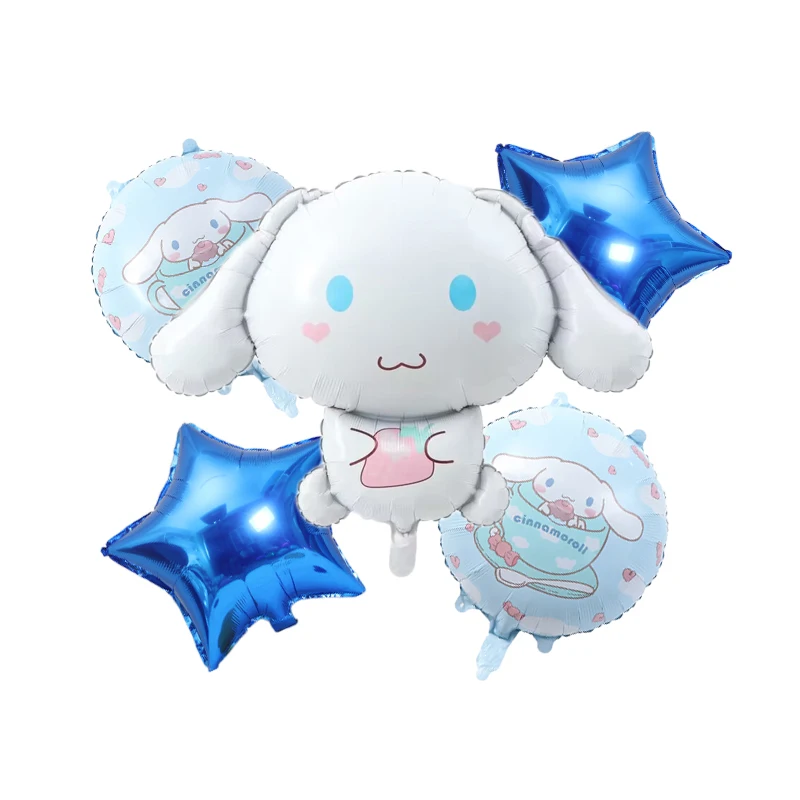 thumbnail image 1 of Pancarta de vajilla desechable con temática de Sanrio Kuromi para fiesta de cumpleaños de niña, globo de aluminio Cinnamoroll, juguete de decoración para baby shower, 1 of 5