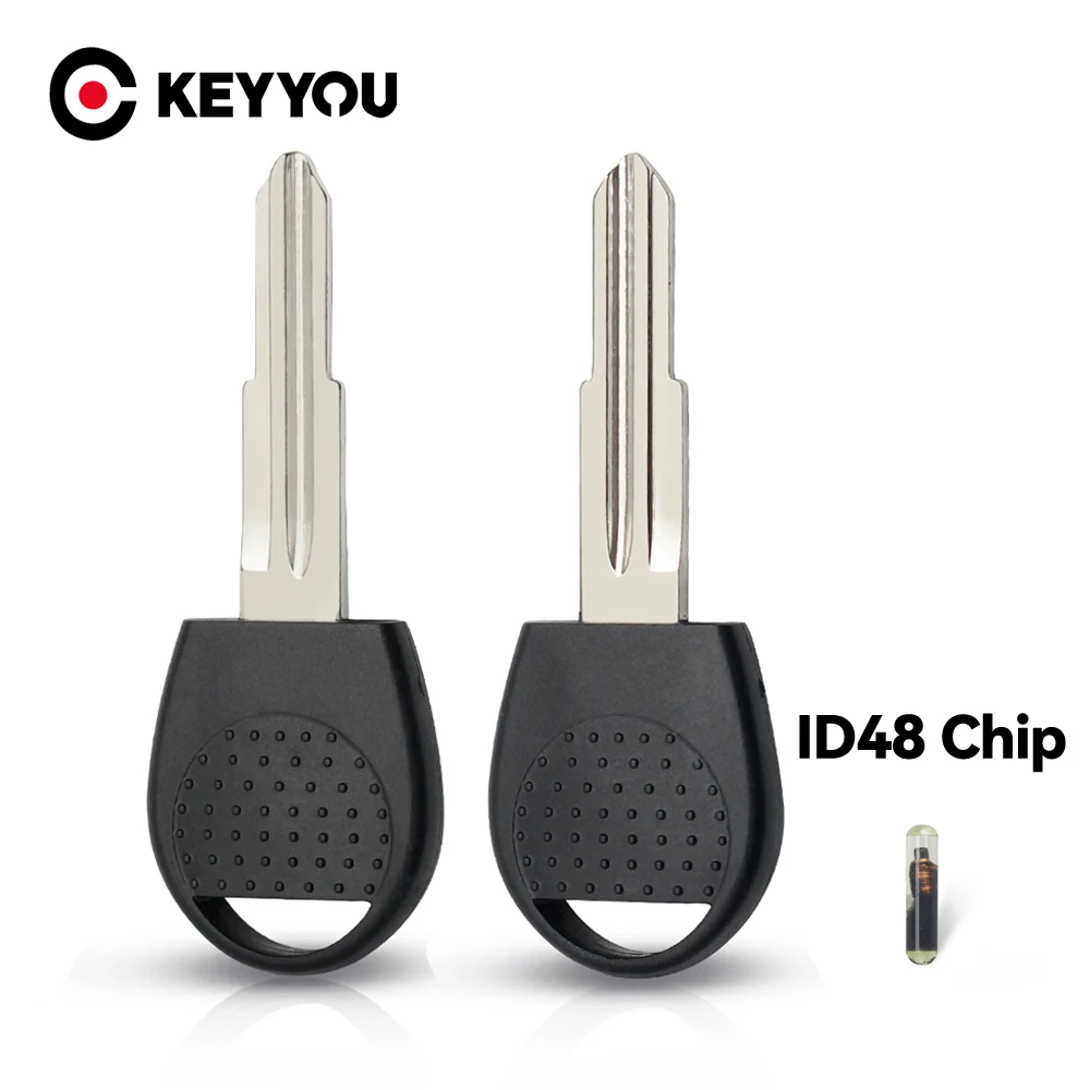 KEYYOU Blank Transponder กุญแจรถ Shell Chipless Key สําหรับ Chevrolet Aveo Spark พร้อม/ไม่มี ID48 ชิป