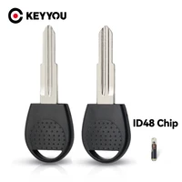 KEYYOU Blank Transponder กุญแจรถ Shell Chipless Key สําหรับ Chevrolet Aveo Spark พร้อม/ไม่มี ID48 ชิป