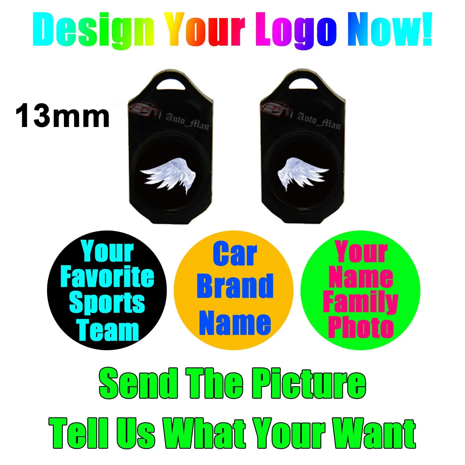 

2pcs 13mm Your Personalized Customized Logo Film for Car Door Wireless Laser Projector Logo Light