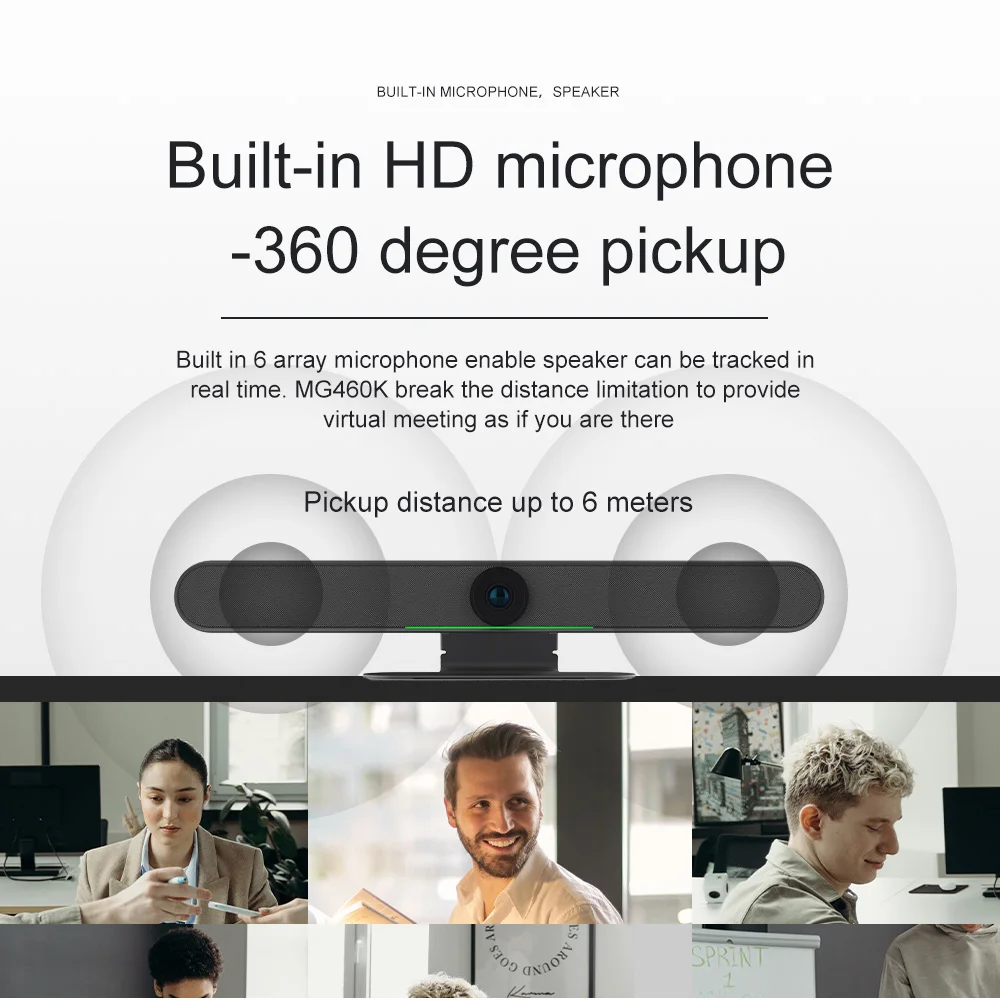 4K AI auto face tracking ePTZ camera all in one video conference system webcam built-in speaker and microphone