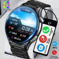Nouvelle montre intelligente 2026 NFC ECG+PPG Oxygène sanguin Acide urique Tension artérielle Montre intelligente saphir Hommes Pour Android iOS Montre intelligente pour hommes 1