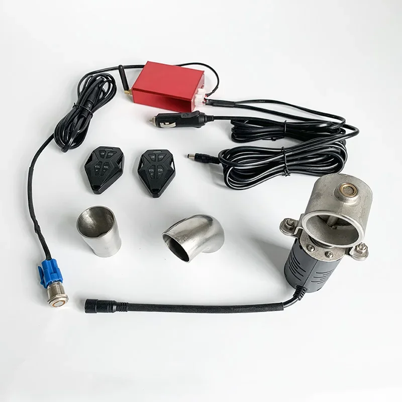 38mm Motorbike Exhaust Sound Valve System Clamp Pipe Connect Remote Controller Switch Button Adjustable Modification Kit