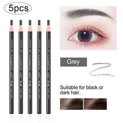 Professional Microblading Waterproof Eyebrow Pencil Set - Pack of 5 (Meibi06huise5Pcs)