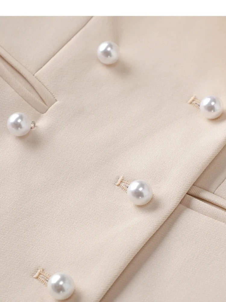 Fashion Autumn Blazer Women's Long Sleeved Jacket Pioneer Office Three Split Solid Women's Jacket Pink Black Beige Blazer Women