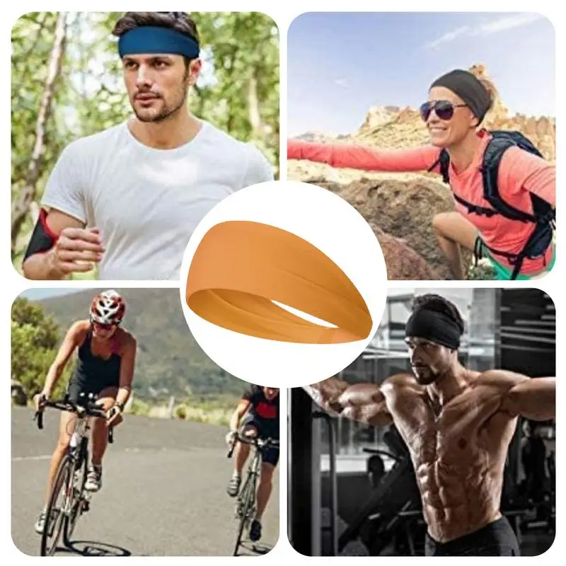 Sweatbands For Women Elastic Sports Headband Men Headband Lightweight Sweat Wicking Athletic For Running