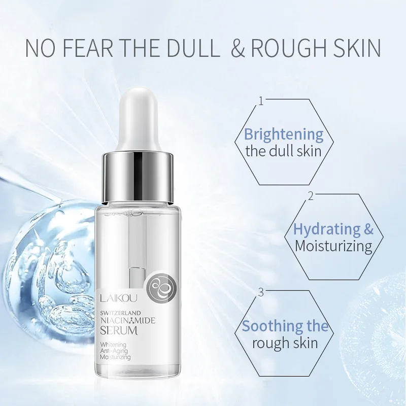 LAIKOU Bulgaria Rose Serum Deep Moisturizing Hydrating  Brighten Skin Tone Remove Spots Shrink Pores Care 17ml 5