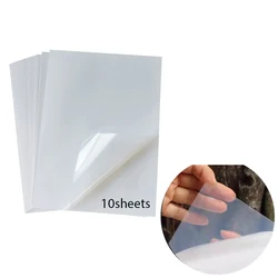 Premium Transparent Vinyl Sticker Paper, Matte Finish, A4 Size, Waterproof, Glossy Gold Adhesive (Frosted Transparent)