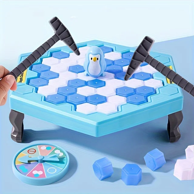 Save Penguin Knocking Ice Toy, Ice Breaker Knocking And Disassembling Wall Board Game Novelty Game Interactive Toy 1
