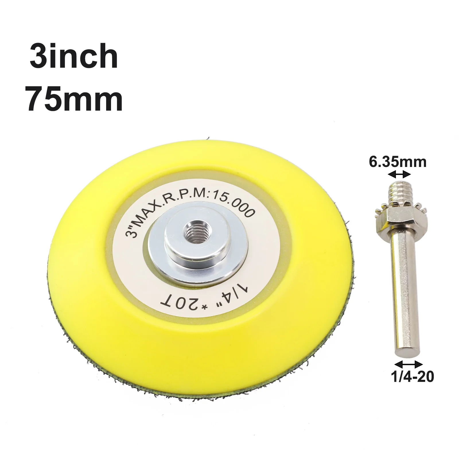 

3inch/75mm Polishing Sanding Disc Backing Pads Hook And Loop For Pneumatic Sander Grinder Electric Drill Power Tools Accesories