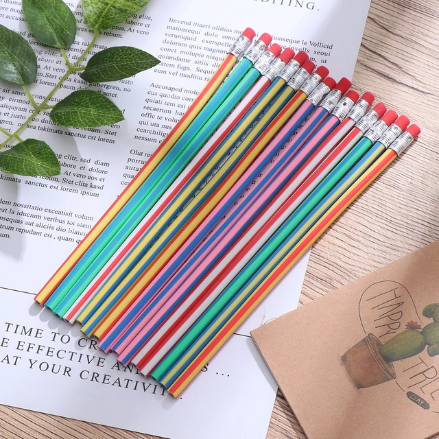 20PCS Fun Pencils For Kids Bulk Colorful Bendy Flexible Funny Bendy with  Eraser Children for Kids Writing Playing Gift - AliExpress
