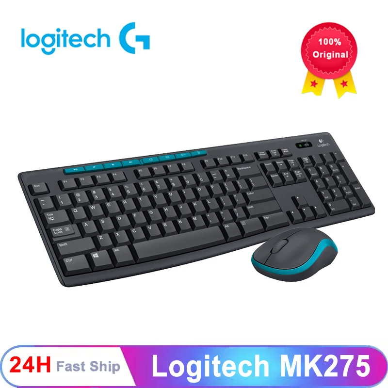 princip fusionere krøllet Logitech MK275 USB Wireless Keyboard Mouse Stes Waterproof Keypad LapTop  Optical 1000DPI Ergonomics for Office Household Games| | - AliExpress