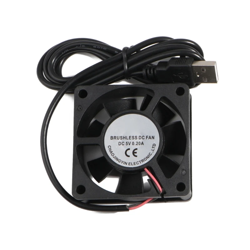 1Pack 60mm USB Fan 5V Brushless Cooling Fans for PC Computer Case Cooler for Raspberry Radiator Ventilation Oil Bearing