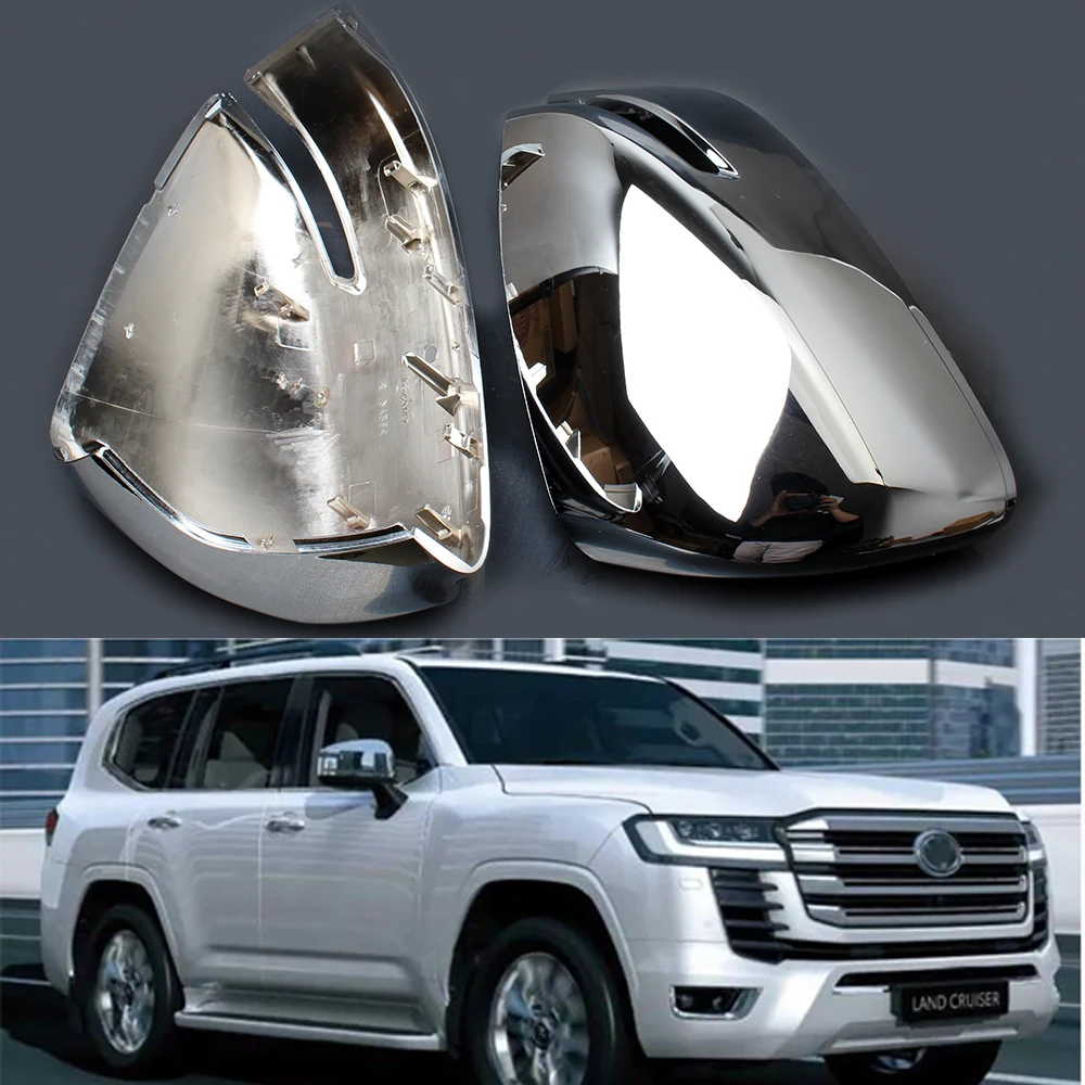 

Replacement For Toyota Land Cruiser 300 Series LC300 2021-2022 ABS Chrome Side Rear View Mirror Cover Caps 2PCS Car Accessories