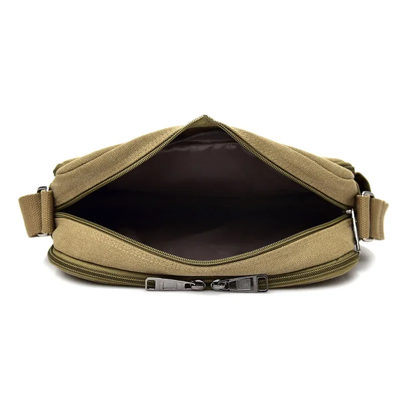 Customizable Fashionable Canvas Men's Bag Multi functional Shoulder Bag Men's Casual Large Capacity Crossbody