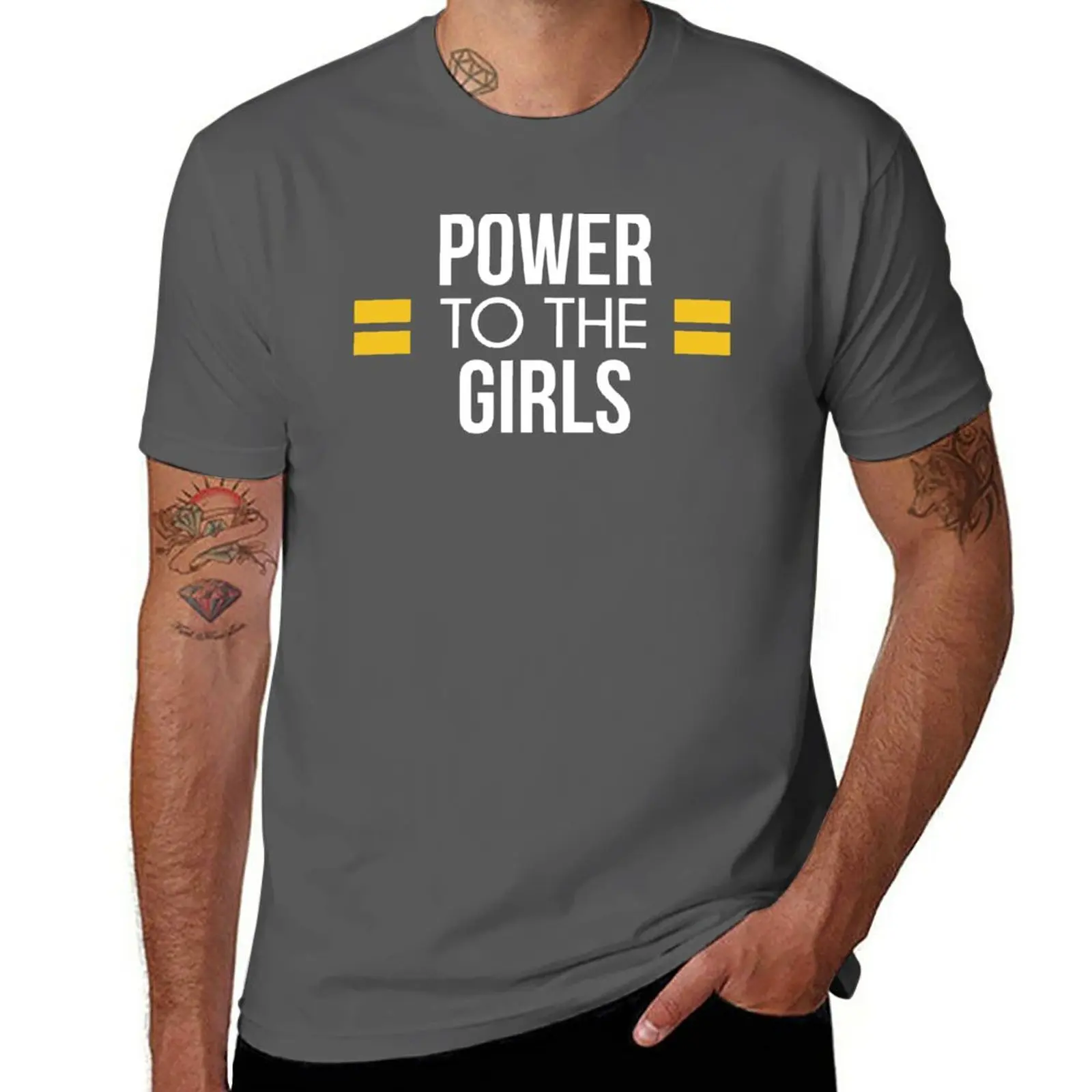 

Power to the Girls T-Shirt sweat kawaii clothes quick-drying mens funny t shirts