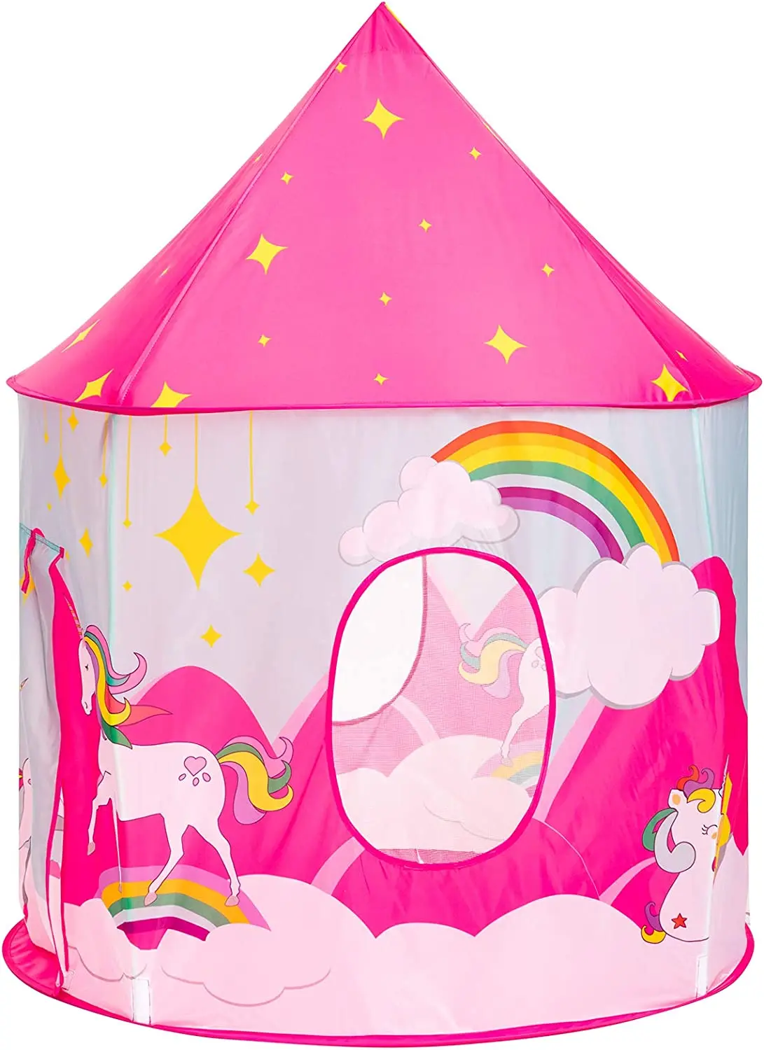 Child Pink Princess Playhouse Tent for Girl  unicorn Castle Play Tent for Kids Boys Pop Up Folds Tent Toy for Indoor and Outdoor 3