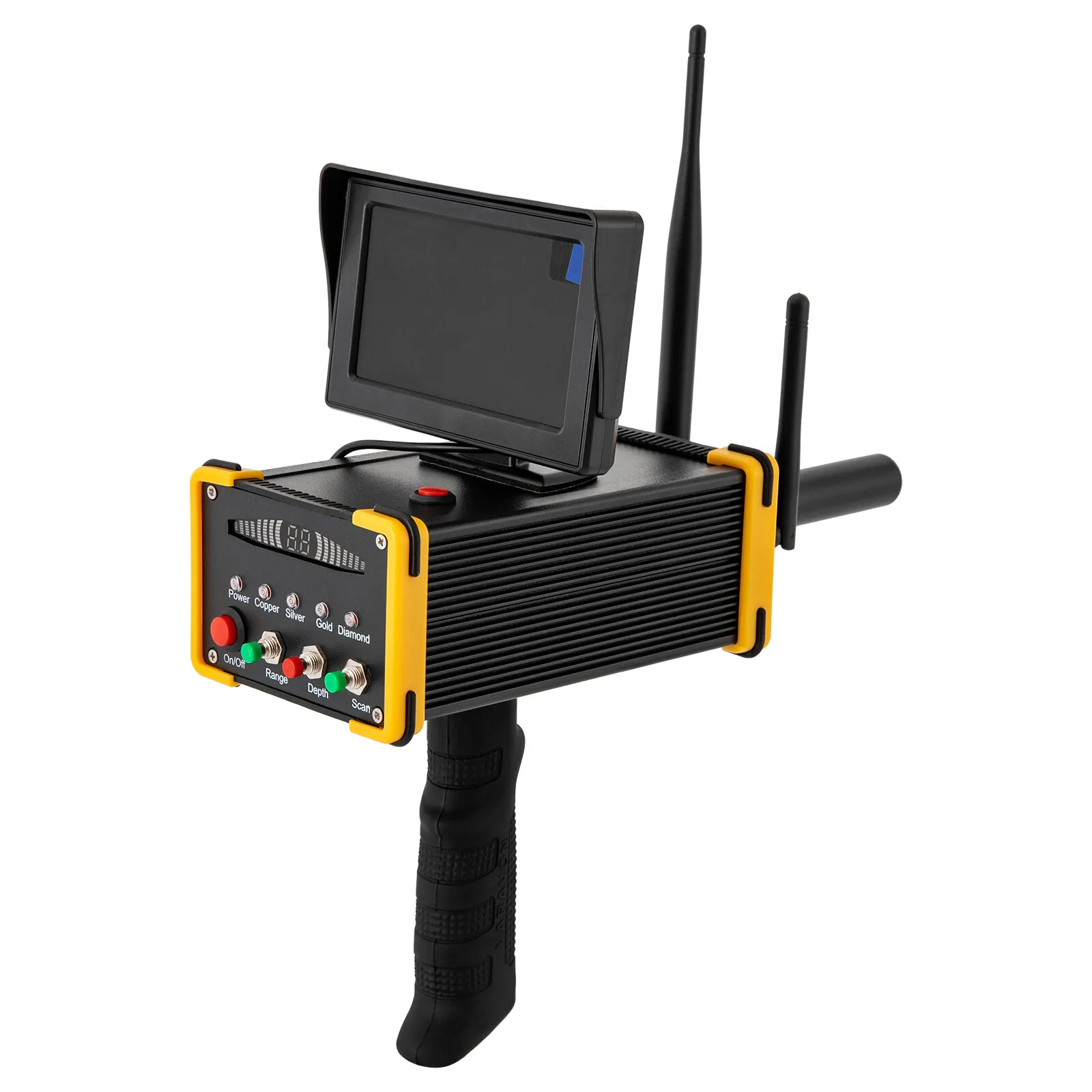 Professional Metal Detector with LCD Display - 16m Depth & 990m Range for Gold, Silver, Coin Hunting and Treasure Detection