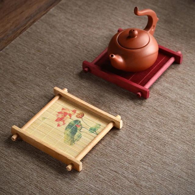 Bamboo Tea Coaster – Heat-Resistant 2