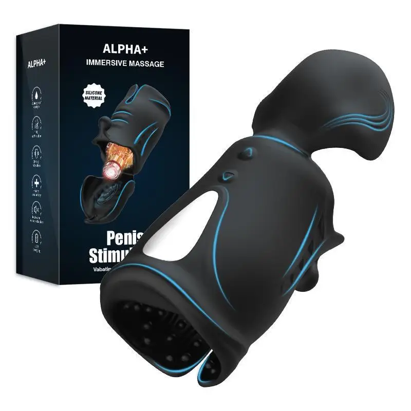 Alpha Men's Exercise Machine Vibration Massage Ghost Head Egg Trainer Airplane Cup Exercise Machine Adult Sexual Pleasure