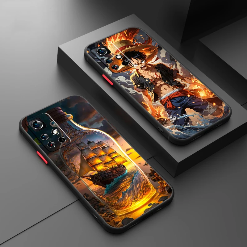 Ones Pieces Sunset Glow Glassato Traslucido Per Redmi 7A 7 8 8A 9A 9C 9At 9 9T 10X 10A 10C 10 11A A1 K40 5G Funda Phone Case