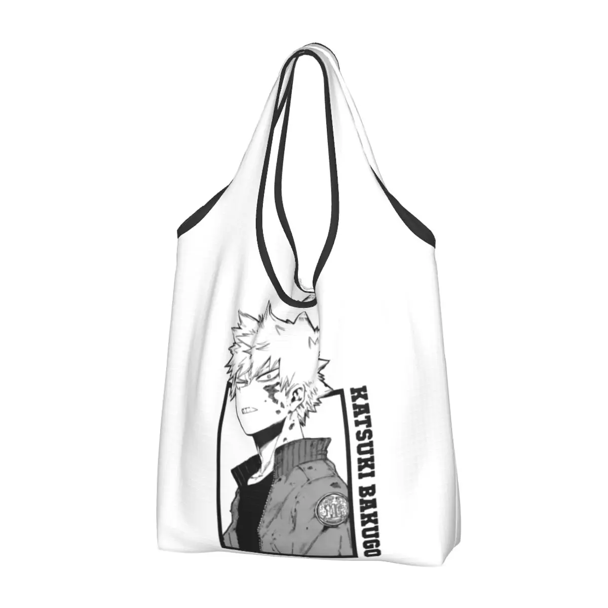 

Katsuki Bakugo Boku No Hero Academia Shopping Bags Reusable Grocery Bag Capacity Todoroki Izuku All Might Anime Recycling Bag