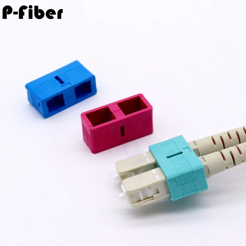 광섬유 커넥터용 SC 듀플렉스 클립, SCAPC SM MM, 블루 그레이, 아쿠아 그린 부품, FTTH 점퍼 키트, 50 개