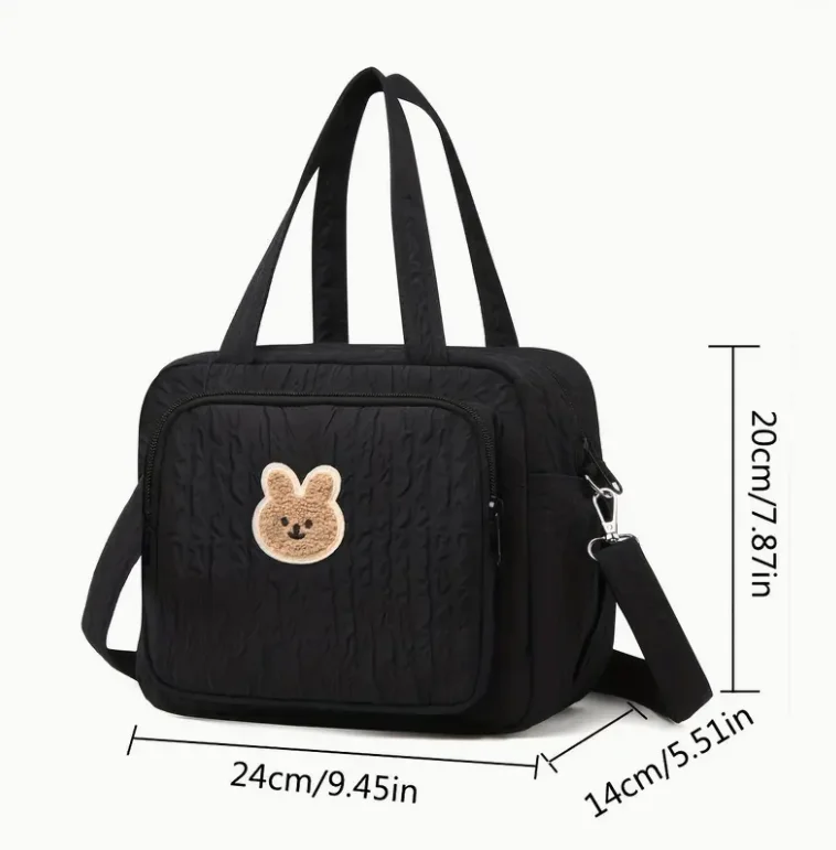 Stylish Quilted Diaper Bag for Moms - Versatile Shoulder & Crossbody Design, Lightweight & Spacious Perfect for Everyday Use - 3
