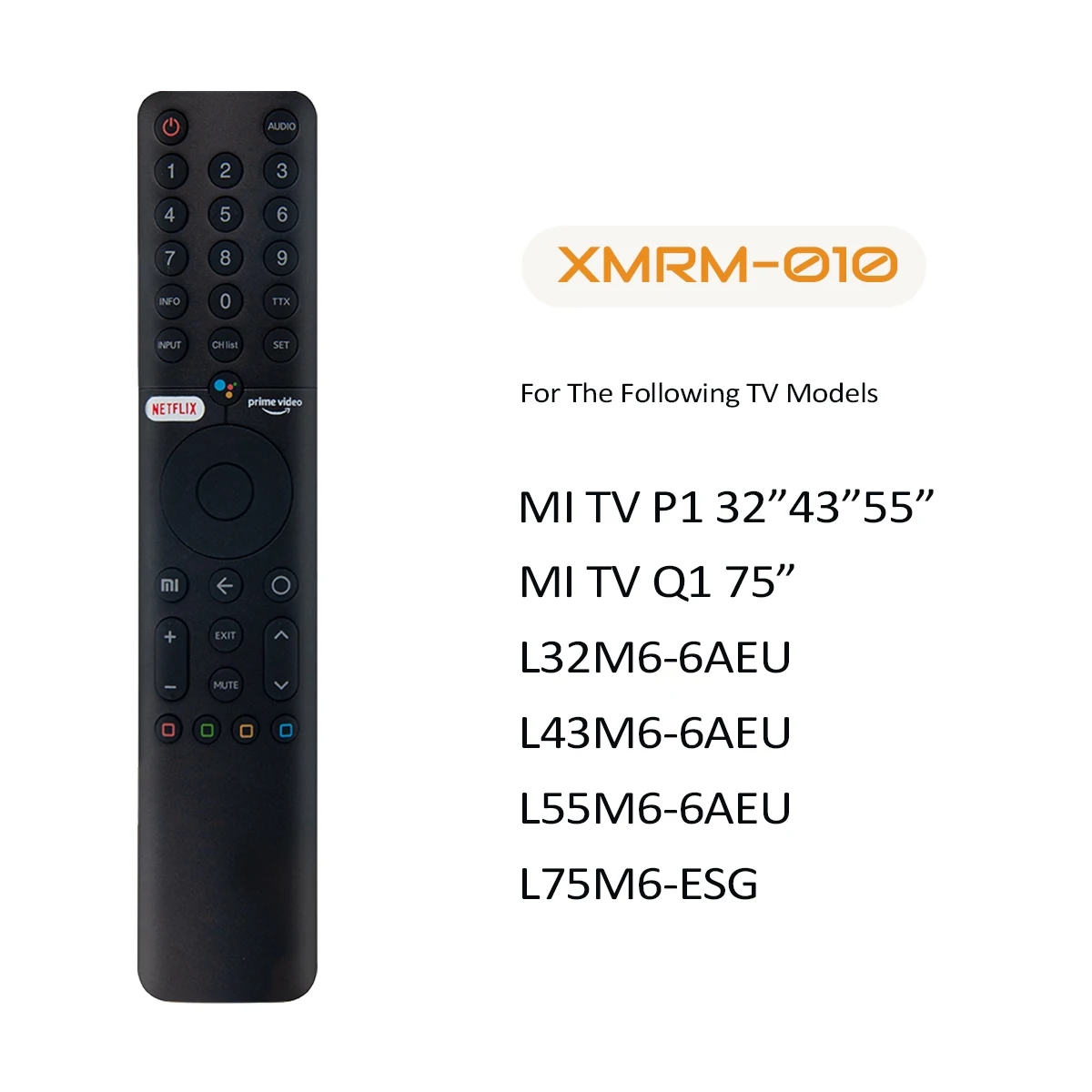 Vervangende afstandsbediening Geschikt voor Xiaomi Smart TV P1 Models Smart TV P1 32 Zoll L32M6-6AEU L43M6-6AEU L50M6-6AEU L55M6-6AEU L55M6-6ESG L75M6-ESG Spraakafstandsbediening XMRM-19 Vervangende afstandsbediening Geschikt voor Xiaomi Smart TV P1 Models Smart TV P1 32 Zoll L32M6-6AEU L43M6-6AEU L50M6-6AEU L55M6-6AEU L55M6-6ESG L75M6-ESG Spraakafstandsbediening XMRM-19