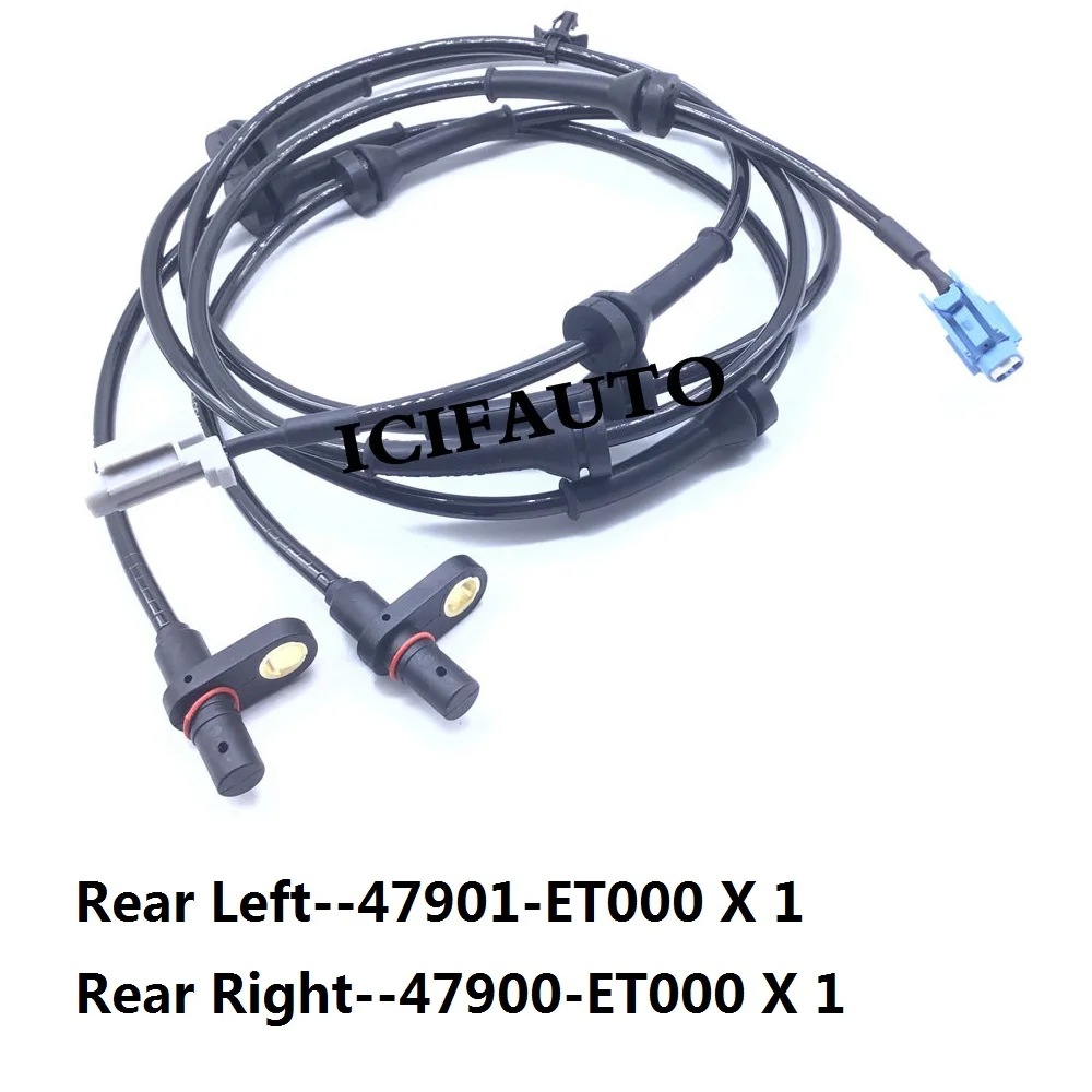 

47901-ET000 47900-ET000 ABS Wheel Speed Sensor Rear Left & Right For Nissan Sentra 2007-2012 L4 2.0L 2.5L