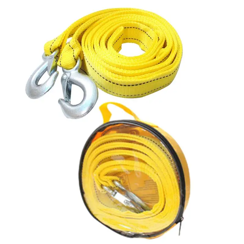 

Tow Strap With Hooks Yellow Strap Truck Tow Rope Tow Truck Strap Rope For Towing Vehicles Offroad Trailer & Auto Accessories