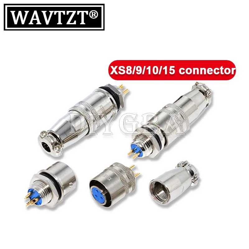 Connettore Per Aviazione Xs8 Xs9 Xs10 Xs12 Connettore Rapido Circolare Push-Pull 2Pin ~ 6Pin Contatto Placcato Oro Spina Maschio E Femmina