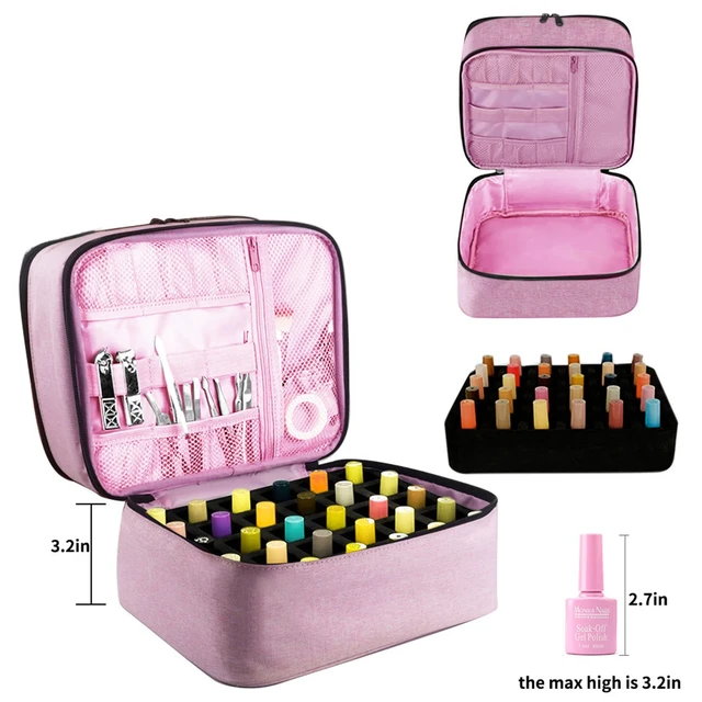 Nail Polish Carrying Bag Holds 30 Bottles Nail Organizer For Nail Polish  Gel Nail Polish Bag Essential Oil Storage Cosmetic Bag - Storage Bags -  AliExpress