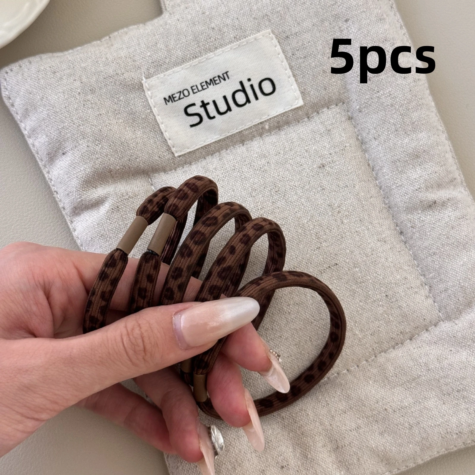 1PC Leopard Hair Ties For Women Autumn Winter Vintage Elastic Hair Bands Fashion Hair Accessories Stylish Hair Decorations