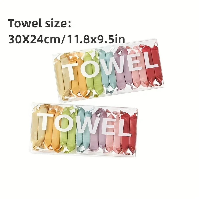 14PCS Thickened Disposable Facial Cleansing Towels Compressed Washcloths for Travel And Skincare Use per Box