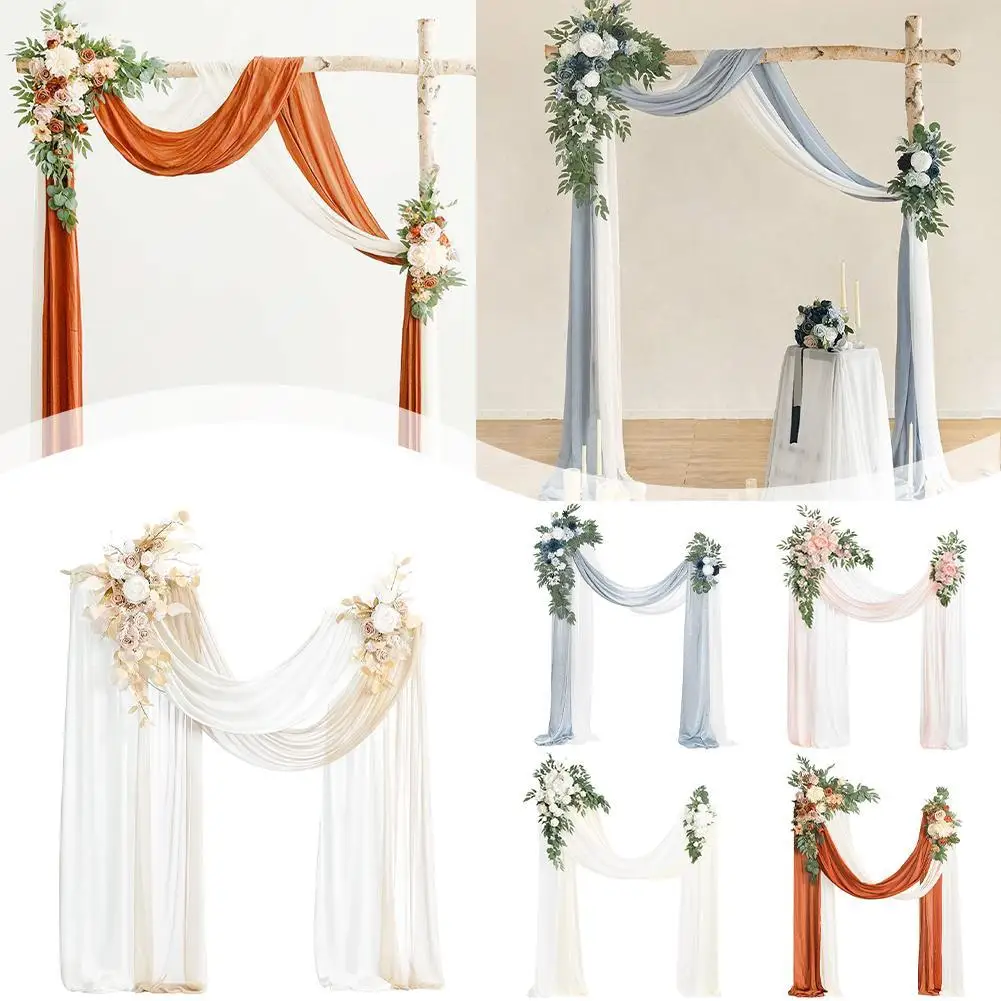 Wedding Arch Square Artificial Wedding Arch Flowers Kit for Ceremony Arbor Backdrop Indoor Outdoor Party Props