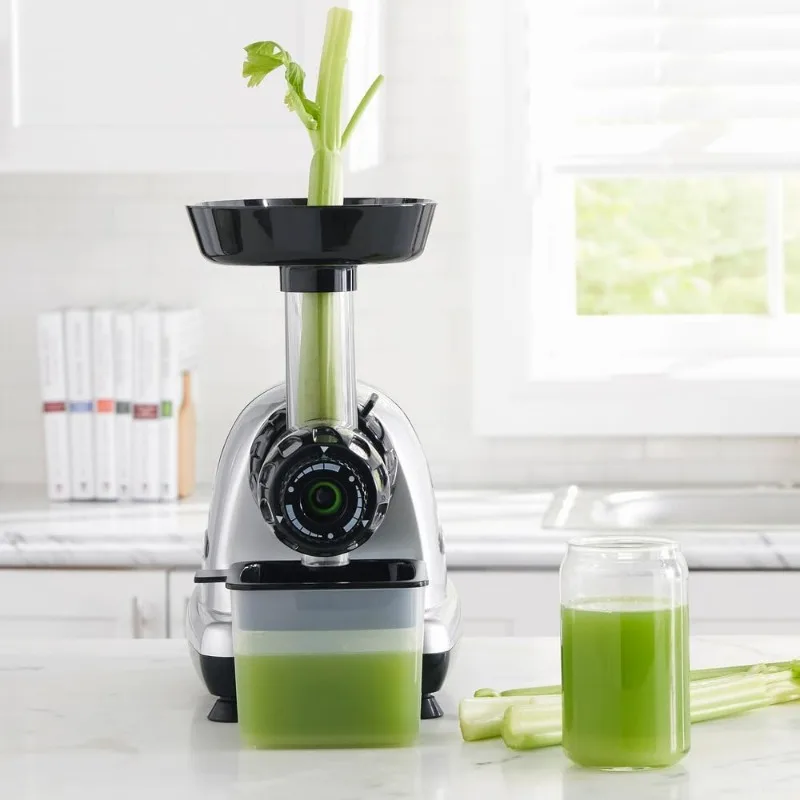 Cold Press Slow Juicer Masticating Juicer, Cold Press Juicer Machine for Celery with Adjustable Dial,Easy To Clean