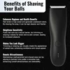 Electric Groin Hair Trimmer with Replaceable Ceramic Blades, Waterproof Wet-Dry Functionality & Standing Recharge Dock 6