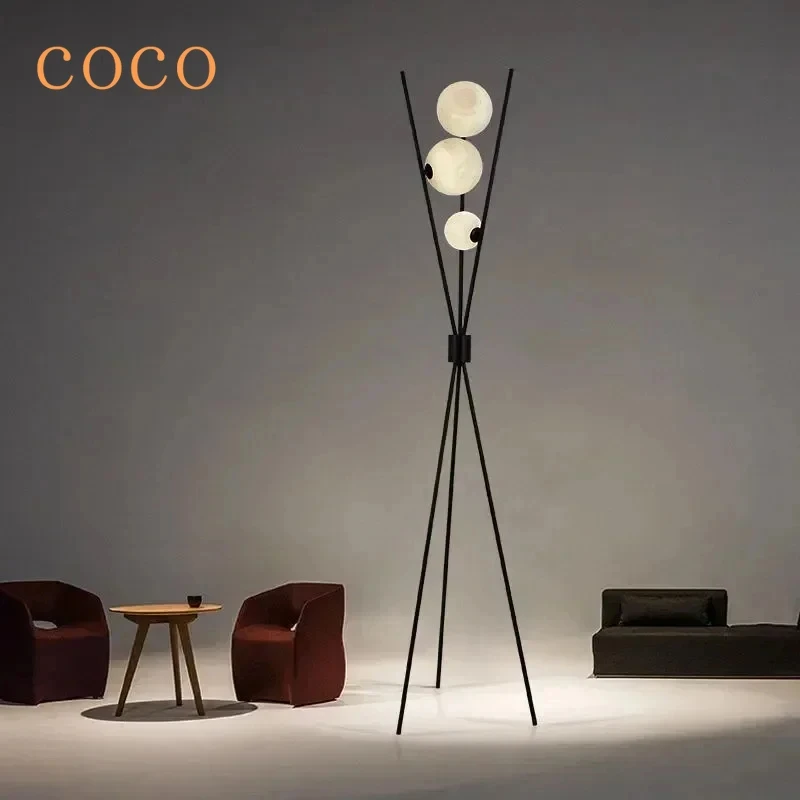 Nordic Creative Minimalist 3D Moon Design Tripod Floor Light LED Living ...