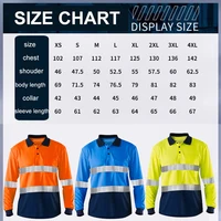 Hi Vis Long Sleeve Reflective Safety Polo for Construction