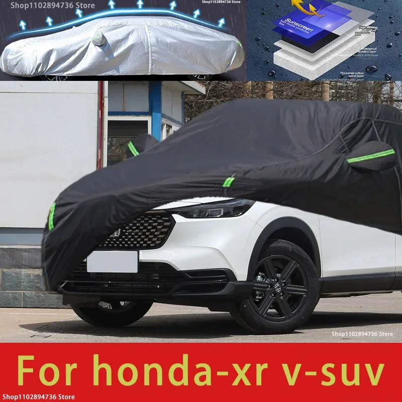 

For Honda XR-V Fit Outdoor Protection Full Car Covers Snow Cover Sunshade Waterproof Dustproof Exterior black car cover