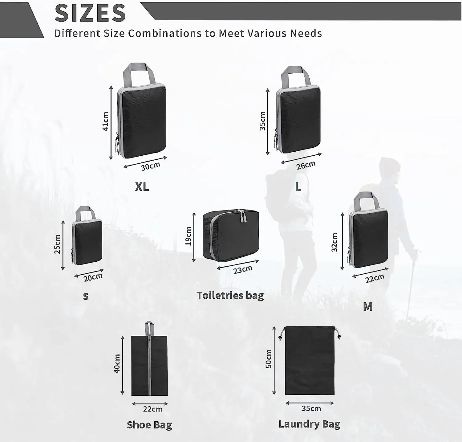 Compression Packing Cubes + Digital Luggage Scale