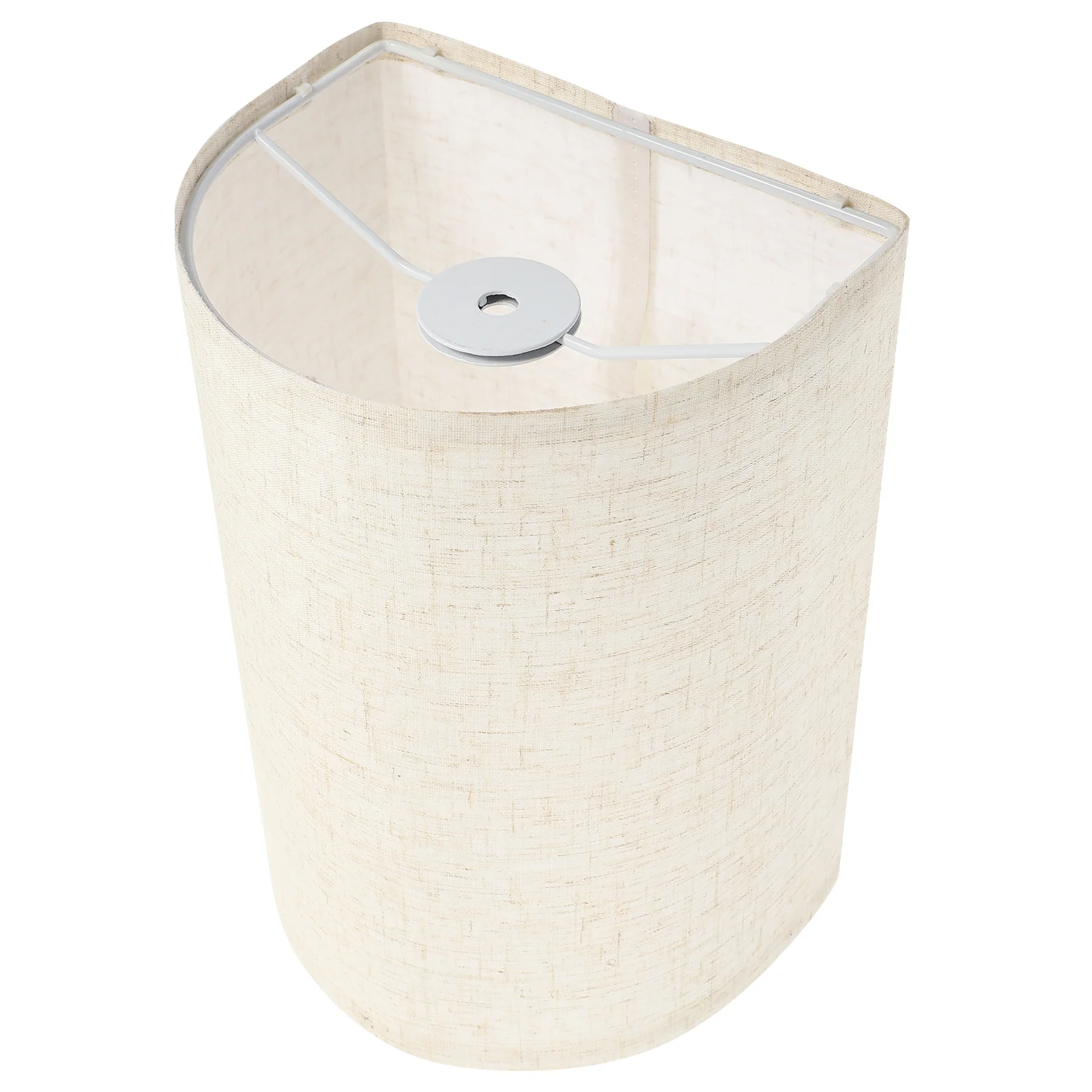 

Linen Fabric Lamp Shade Half Cylinder Drum Lamp Shade Transitional Hardback Clip Spider Construction Lamp Shade Replacement