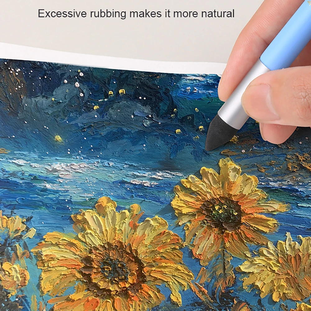 스케치 종이 브러시 3개 세트 OPP 가방, 유화 스틱 브러시, 적용용 특수 문지름 브러시