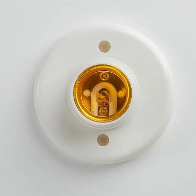 E27 Screw Cap Socket White Ceiling Light Lamp Bulb Fixing Base Stand Light Bulb Holder Lamp Socket For Home 6a 5