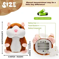Learn To Imitate Talking Little Hamster Animal Plush Funny Toy Talking Nod Hamster Doll Soothing Crying Baby Toy Kids Gift 3